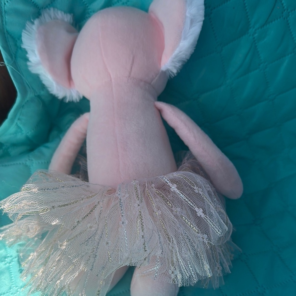 Pink and White Stuffed Mouse with Tutu - Picture 4 of 7